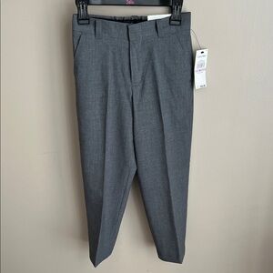 Calvin Klein Flat Front Stretch slim fit boys 6 gray suit dress pants slacks NWT